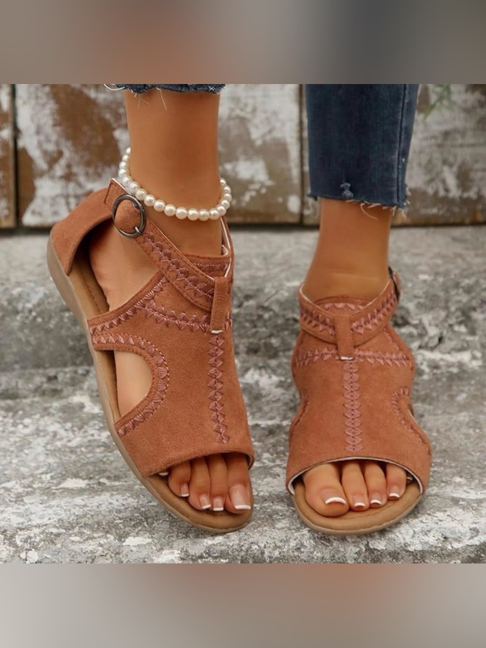 Comfortview Kaia Shootie Open-Toe Sandals